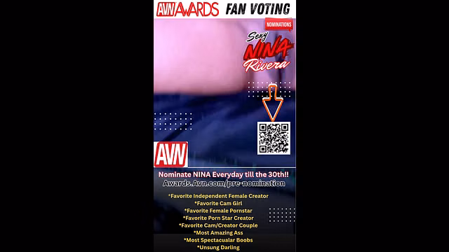 Nominate Sexy Nina Rivera for the AVN Fan Voting Awards